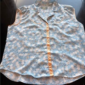 Shyanne Blue Floral Sleeveless Top